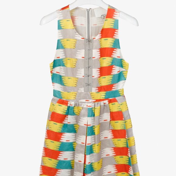 3.1 Phillip Lim Grey Ikat Print Pleated Playsuit - Picture 2 of 11